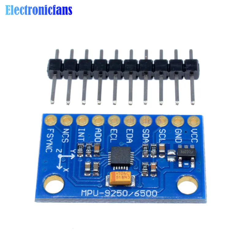 1 комплект SPI IIC/iec GY-9250 MPU 9250 MPU-9250 9-Axis Attitude+ гироскоп+ акселератор+ магнитометр Модуль датчика MPU9250 3-5 в питание