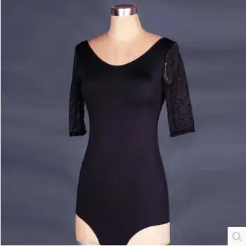

Latin dance costume sexy half sleeves lace body latin dance top for women latin dance competition jacket