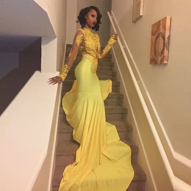 Long Sleeve Mermaid Prom Dresses