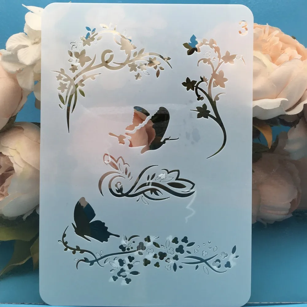 

1Pcs 20x14cm Buttefly Leaves DIY Layering Stencils Wall Painting Scrapbook Coloring Embossing Album Decorative Card Template