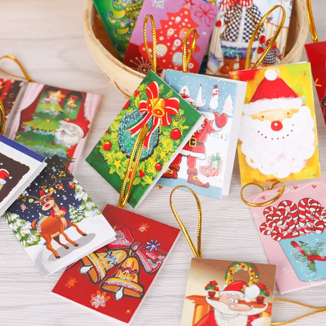 20pc set christmas tree decoration pendant blessing card greeting greeting cards size