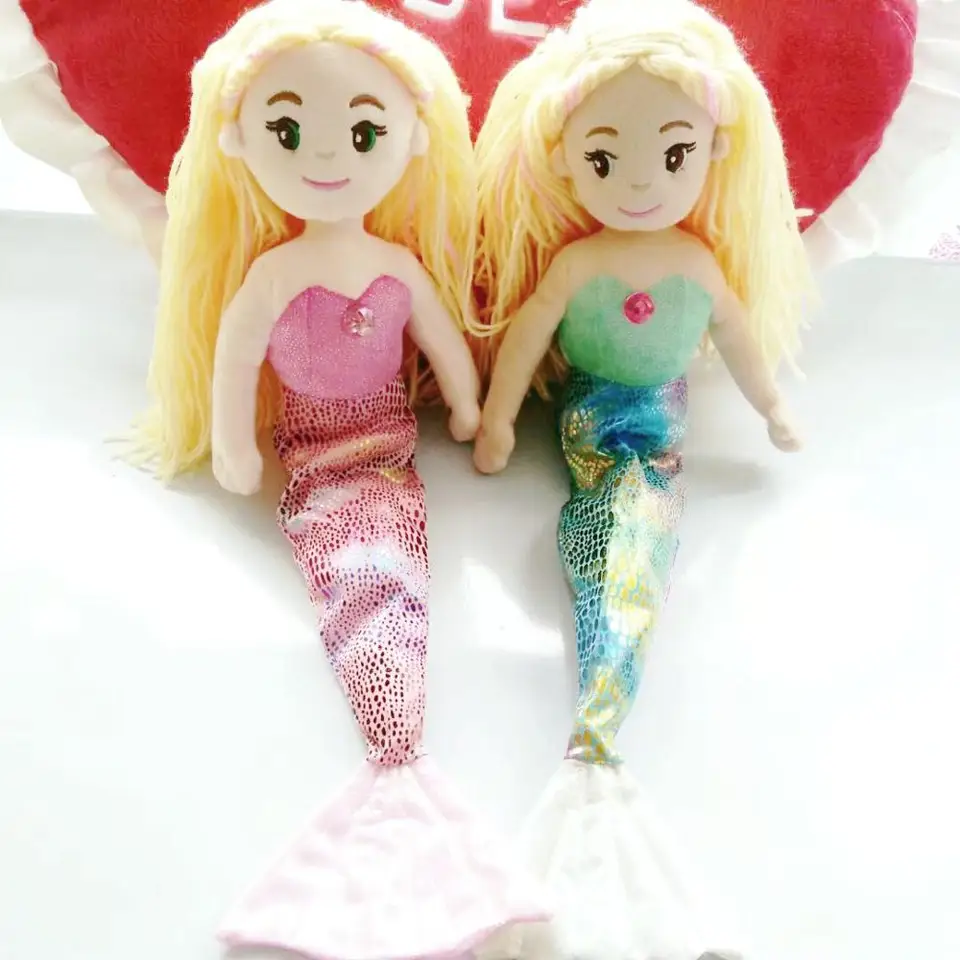 30 cm Mu/ñeca Sirena Amycute Peluche Sirena Juguete de Peluche Color Azul