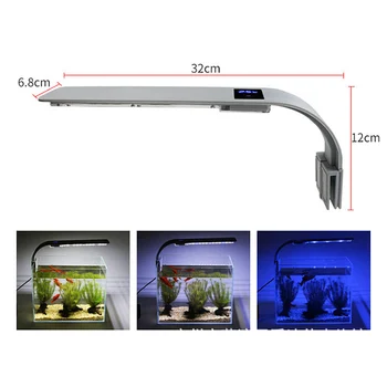 

Aquarium Light For Fish Tank Planted Aquarium 15W LED Light For Aquarium LED Lighting Anti-Fog Waterproof Clip-On Lights Lamp