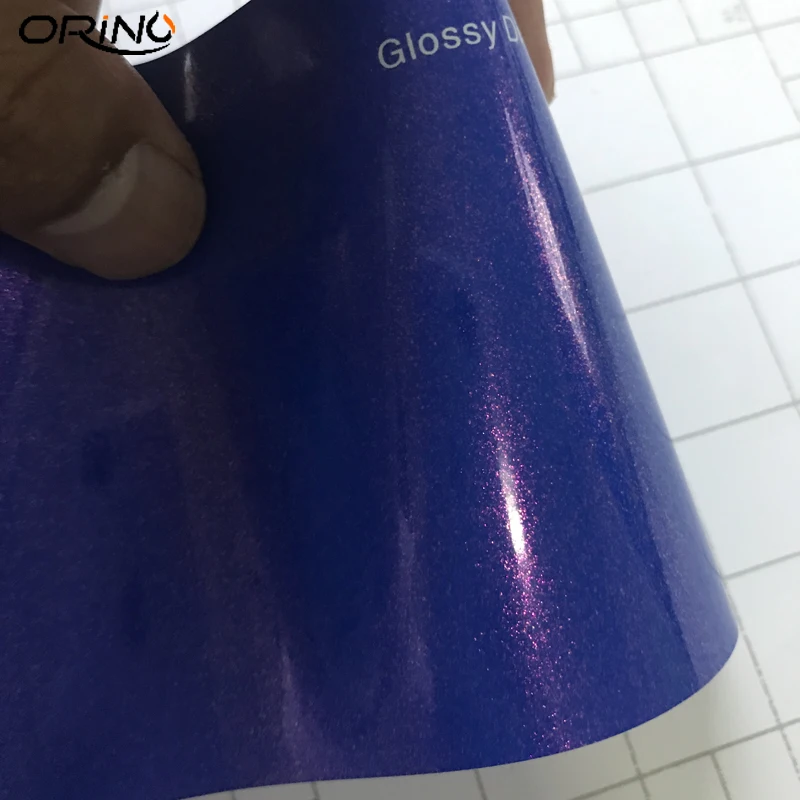 Glossy Diamond Magic Blue Red Vinyl Film Wrap-2