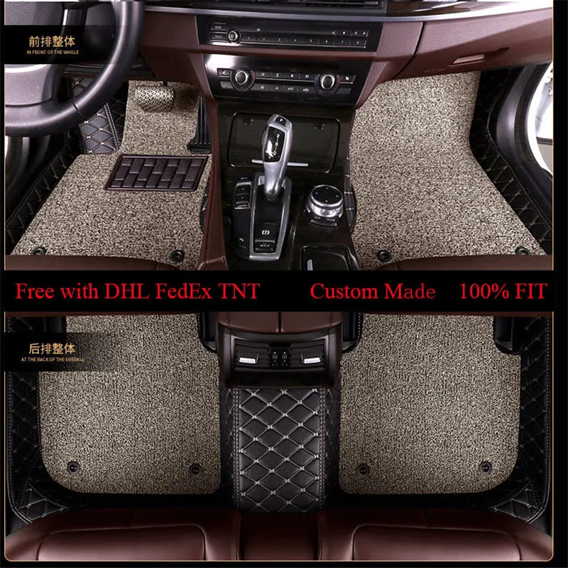 

OLPAY Car Floor Mats For Ford Explorer F150 2006-2013 2014- 2016 2017 2018 Custom Auto Double Layer Foot Pads Carpet Cover