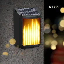 Заряжаемый Солнечный пламенный настенный светильник s Водонепроницаемый Солнечный внутренний настенный светильник для украшения сада Открытый светильник ing ночной Светильник