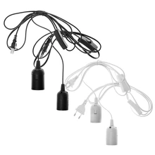 1,8 м Мощность Шнур кабель E27 Цоколи ЕС/штепсельная вилка американского стандарта с переключателем провода для подвесной светодиодный лампы E27 Hanglamp подвесной держатель гнезда