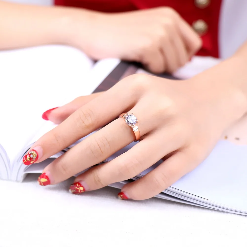 Обручальное кольцо для женщин, 4 когти, многоцветные, опционально AAA+ кубический цирконий, модное ювелирное изделие, подарок для любимой R053 R813