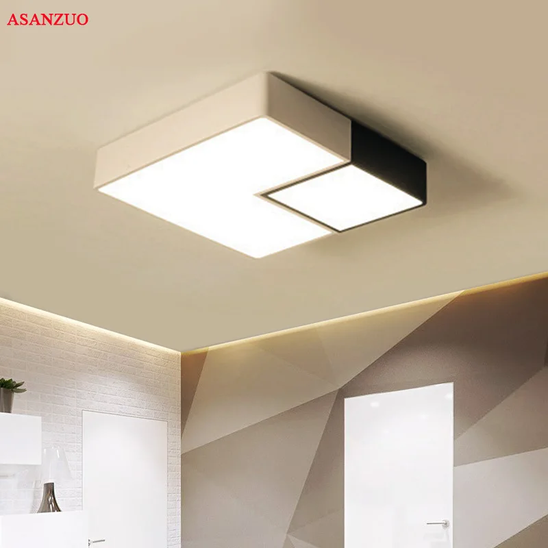 

Square surface mount LED ceiling lamp Modern minimalis living room dining room lamp study restaurant aisle Ceiling Fixture