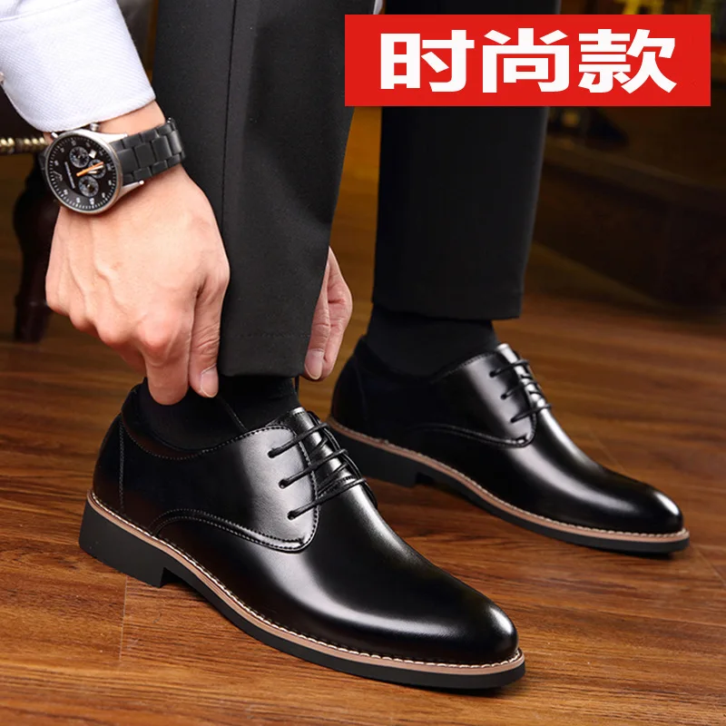 Лидер продаж бренд Новинка весны Для мужчин модные Лакированная кожа Повседневное на шнуровке; дышащая обувь на плоской подошве для офиса обувь, мужские лоферы hjm7