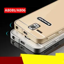 2016 Lenovo A806 Case Мода Премиум Алюминий и Акрил ПК назад Телефон Сумка Обложки Чехлы Для Lenovo A8 A806 A808T новый