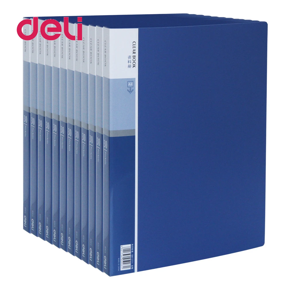 

Deli 1pcs Information booklet file folder 10/20/30 pages A4 data bag display book document bag Multi-page multi-layer folder