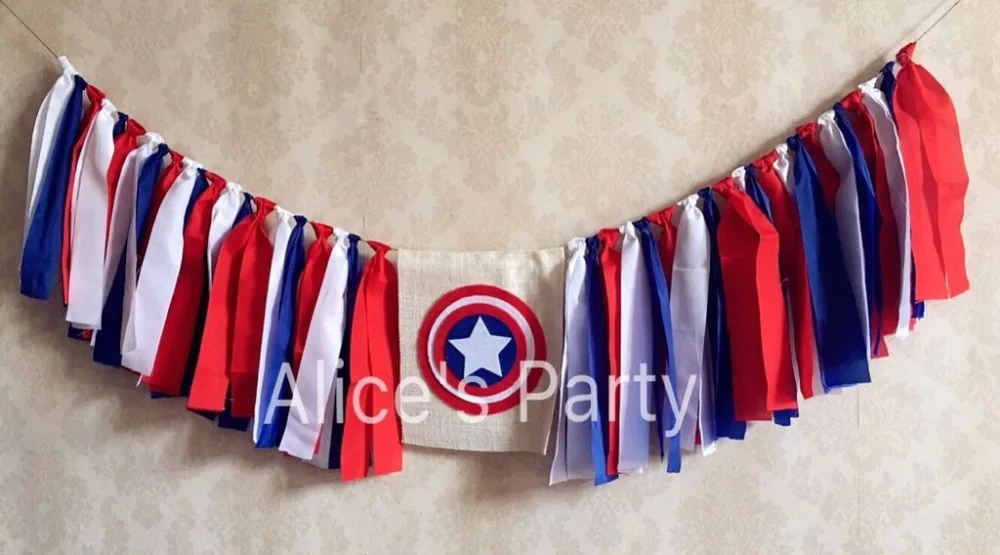 Hot Captain Banner Home Shield Garland Birthday Party Decorations