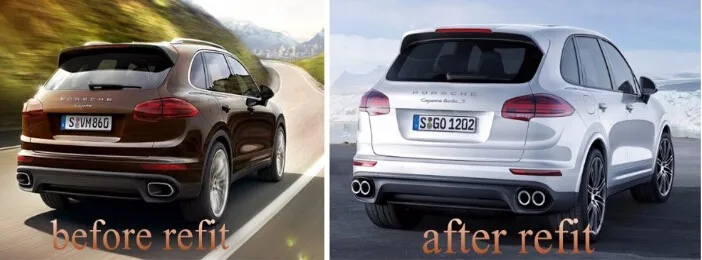 Глушитель выхлопной трубы для- 958 Porsche Cayenne GTS стайлинга автомобилей