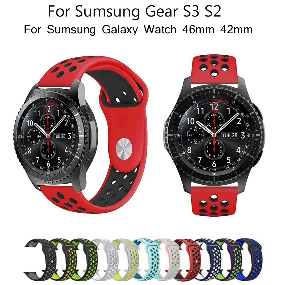 22 мм 20 ремешок для Samsung Gear S3 s2 sport Frontier Classic galaxy watch active 42 46 huami amazfit bip huawei gt
