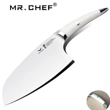 7.5inch Cleaver Kitchen Chefs Knife Well Balanced Vegetable Cutting Knives German Carbon Steel X50 Very Sharp Blade Seagulls