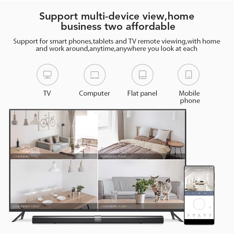 Xiaomi Xiaobai смарт камера популярная версия Беспроводная IP Wifi инфракрасная домашняя