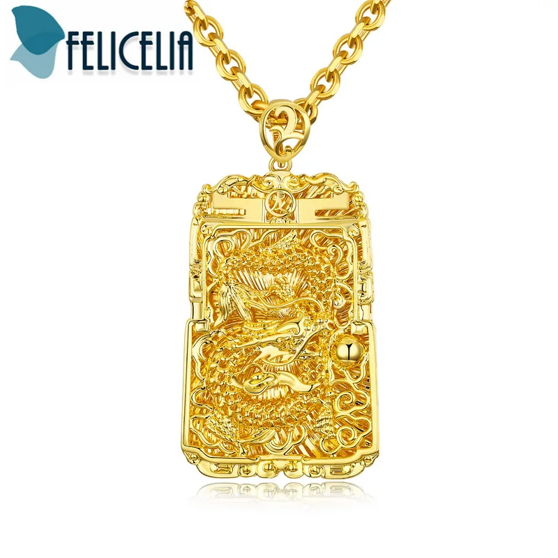 Ожерелье с кулоном в стиле хип хоп Felicelia длинное золотое ожерелье для