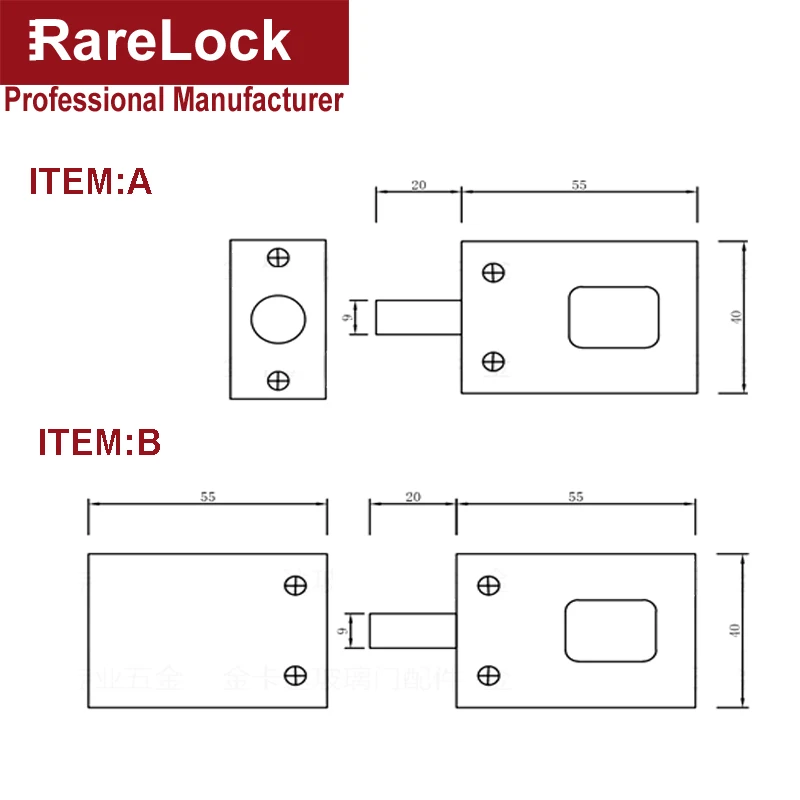 Rarelock стеклянная раздвижная дверь защелка замок для офиса отеля школы дома DIY аппаратные средства MMS489 ii