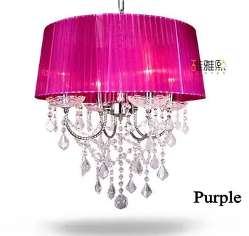 

14 color lampshade chandelier fabric lampshade modern crystal chandeliers