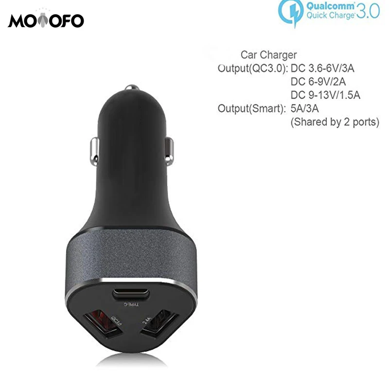 42W car charger fast charging 3.0 car charger adapter3 port, QC3.0+TYPE-C+5V / 2.4A smart recognition iphone android phone tab 42W car charger fast charging 3.0 car charger adapter3 port, QC3.0+TYPE-C+5V / 2.4A smart recognition iphone android phone tab