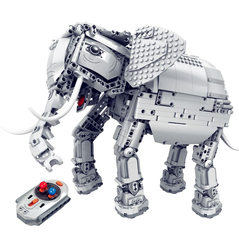 

MOC Creators Technic Series Creative RC Elephant Animal Electric Kit Model Set Building Blocks Toys For Children Kids Gifts