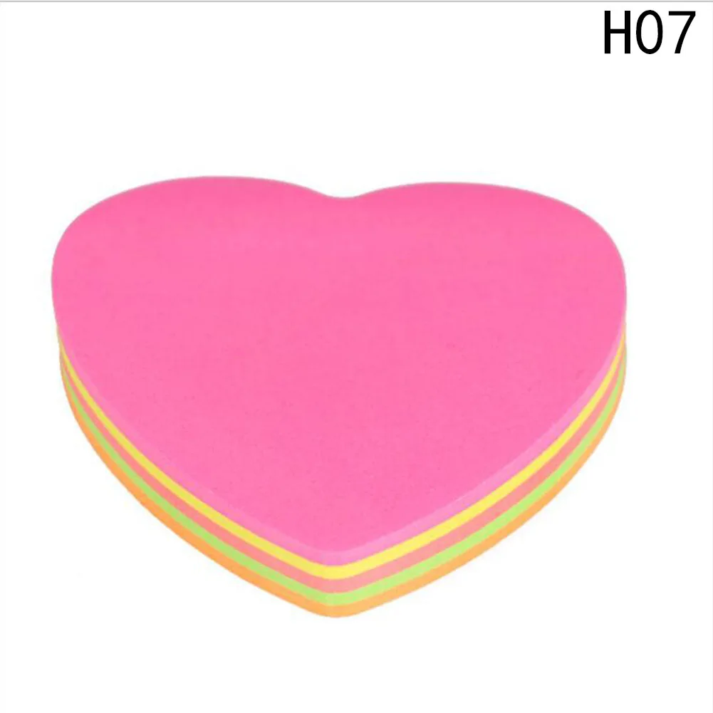 Новые стильные мини-блокноты для записей Kawaii Sticky Notes школьные канцелярские принадлежности креативная прекрасная форма наклейки ярких цветов около 100 страниц