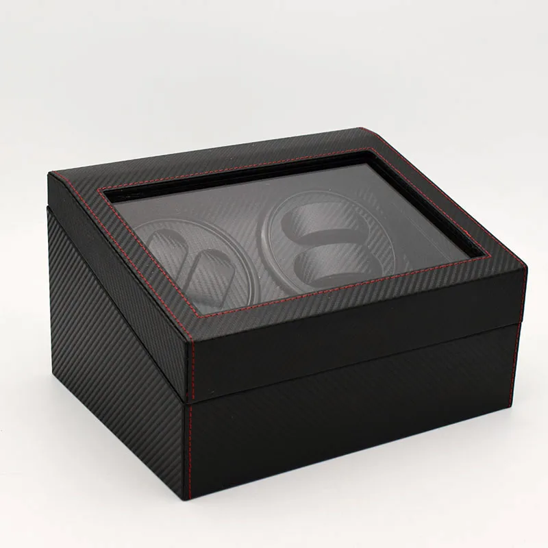 black carbon watch winder case