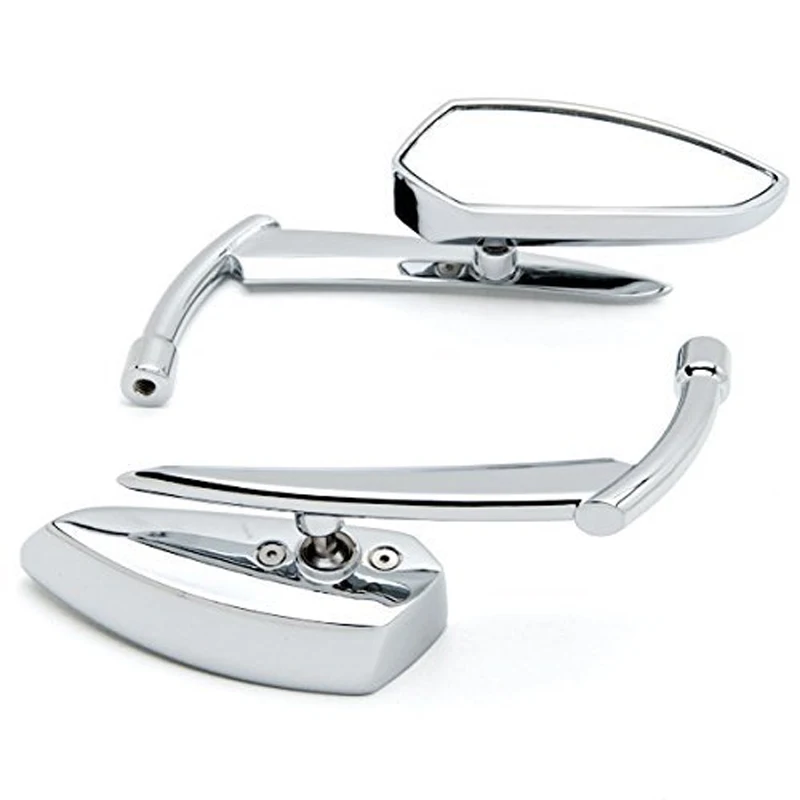 

Universal Chrome Grim Reaper Custom Motorcycle Cruiser Mirrors - Free Adapters Rear View Mirrors Pair For Motorcycle Accessories