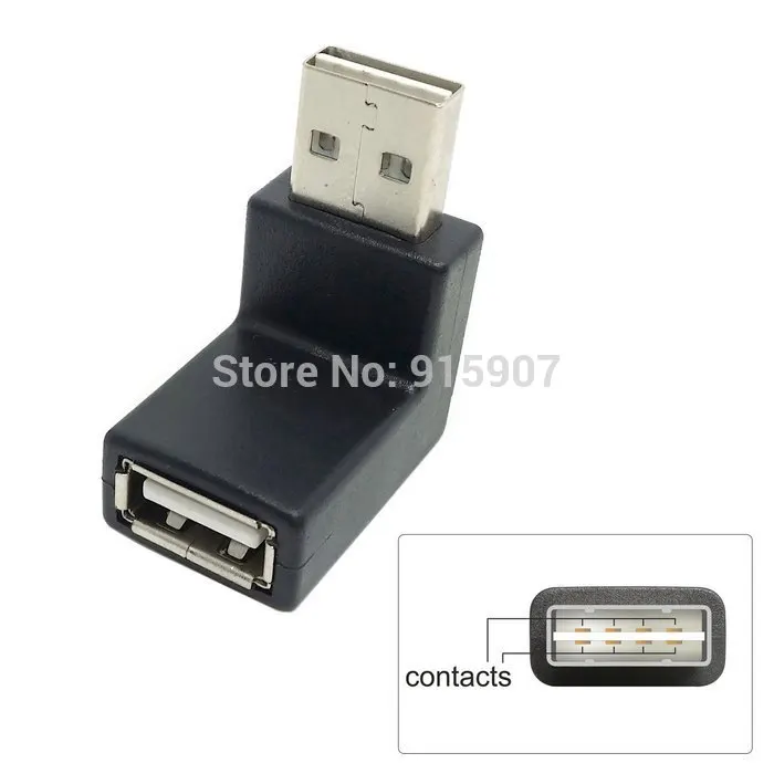

Cablecc CY USB 2.0 A type Male to Female Extension Adapter Down & Up Angled 90 Degree Reversible Design