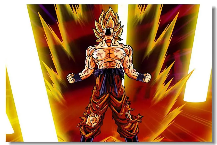 Custom Dragon Ball Poster Dragon Ball Z Wall Stickers Goku Sticker
