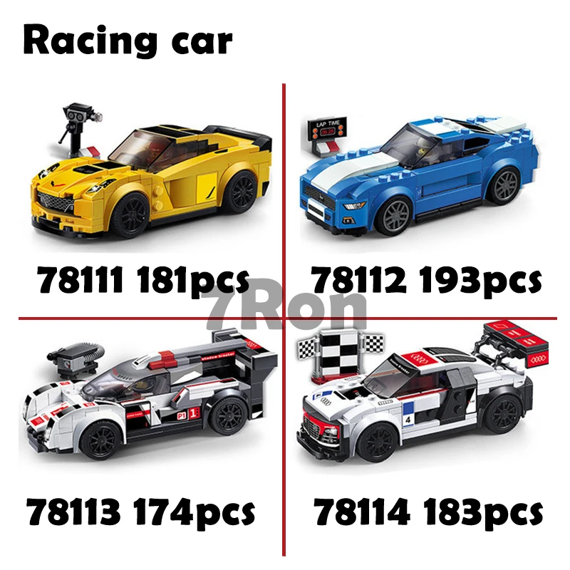 

SPEED CHAMPIONS Z06 GT R18 R8 Super Racers Supercar Racing Car Building Blocks Sets Classic Model Kids Toys Compatible Legoings