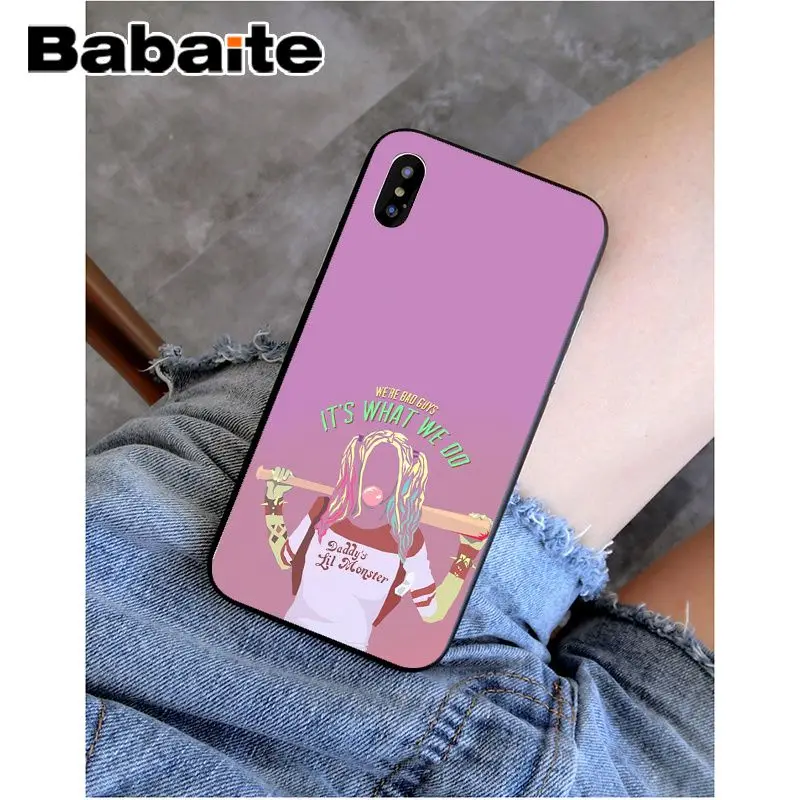 Babaite Harley Квинн, Джокер, клиент из фильма, высококачественный чехол для iPhone X XS MAX 6 6s 7 7 plus 8 8 Plus 5 5S SE XR - Цвет: A8