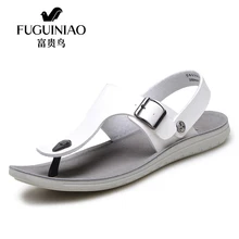 Fuguiniao мужские босоножки, тапочки Microfiber Leather на открытом воздухе Повседневное Для Мужчин 'S Летняя обувь Римские сандалии для мужчин C603926P