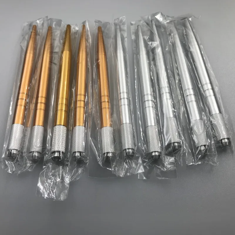 

10pcs Aluminium Microblading Pen Lightweight Manual Microblade Needle Holder Caneta Tebori Microblading