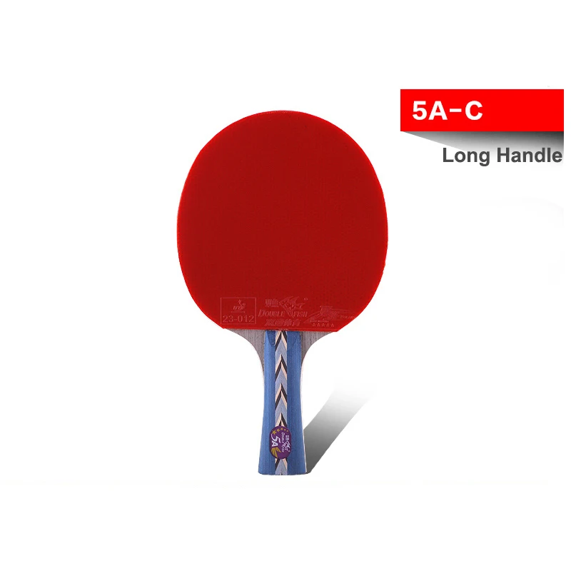 مزدوجة الأسماك مسبقا 5A-C تنس طاولة النهائي مضارب paddle 5 رقائق الخشب الخالص مضرب هجوم سريع مع حلقة ناشئين وافق المطاط