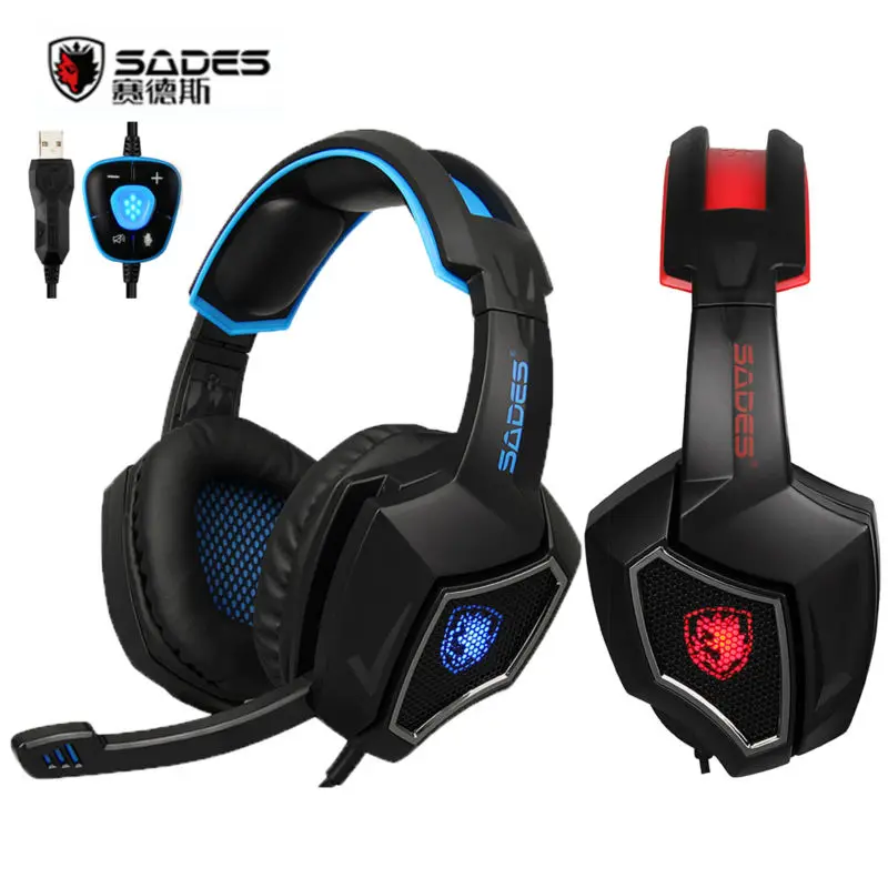 Sades Spirit Wolf 7.1 sound Stereo USB Gaming headphones