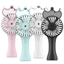 Портативный маленький вентилятор мини ручной туман спрей красота usb зарядка в форме лисы