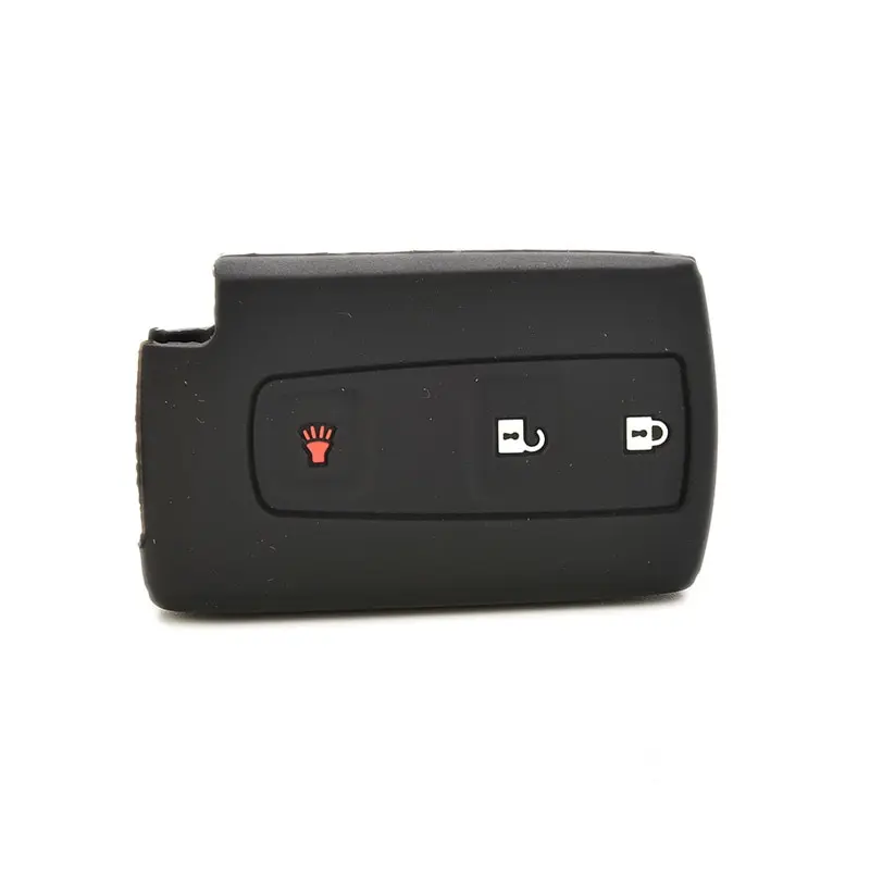 

Key Shell 3 Button Silicone Case Covers For Toyota Prius Crown Verso Remote Smart Key Shell Black 1PC Car Accessories