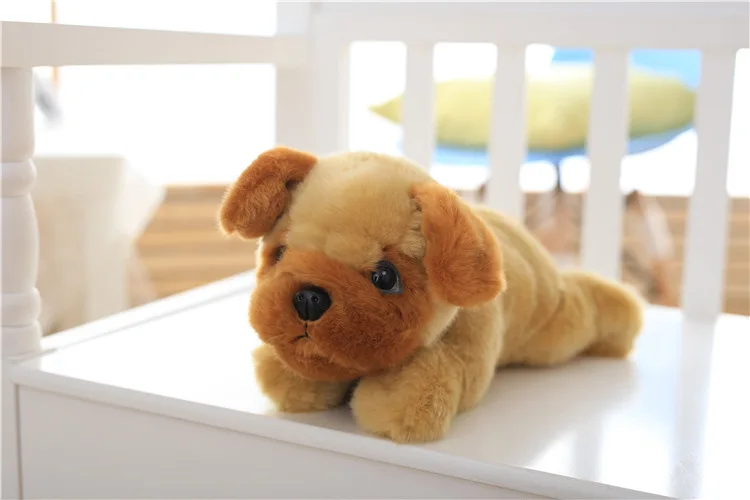 Милые плюшевые игрушки собаки прекрасный моделирования коричневая собака кукла подарок около 25-35 см