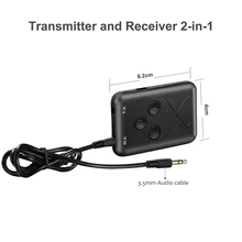 Беспроводной Bluetooth 4,2 передатчик и приемник адаптер 2 в 1 с разъемом 3,5 мм аудиокабель, стерео Универсальный аудио Музыка адаптер