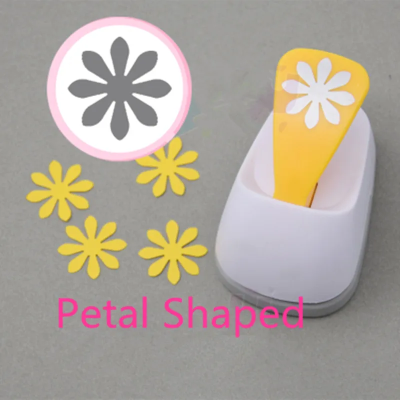 

Free Shipping M size Petal shape save power paper/eva foam flower craft punch Scrapbook Handmade punchers Daisy hole punches