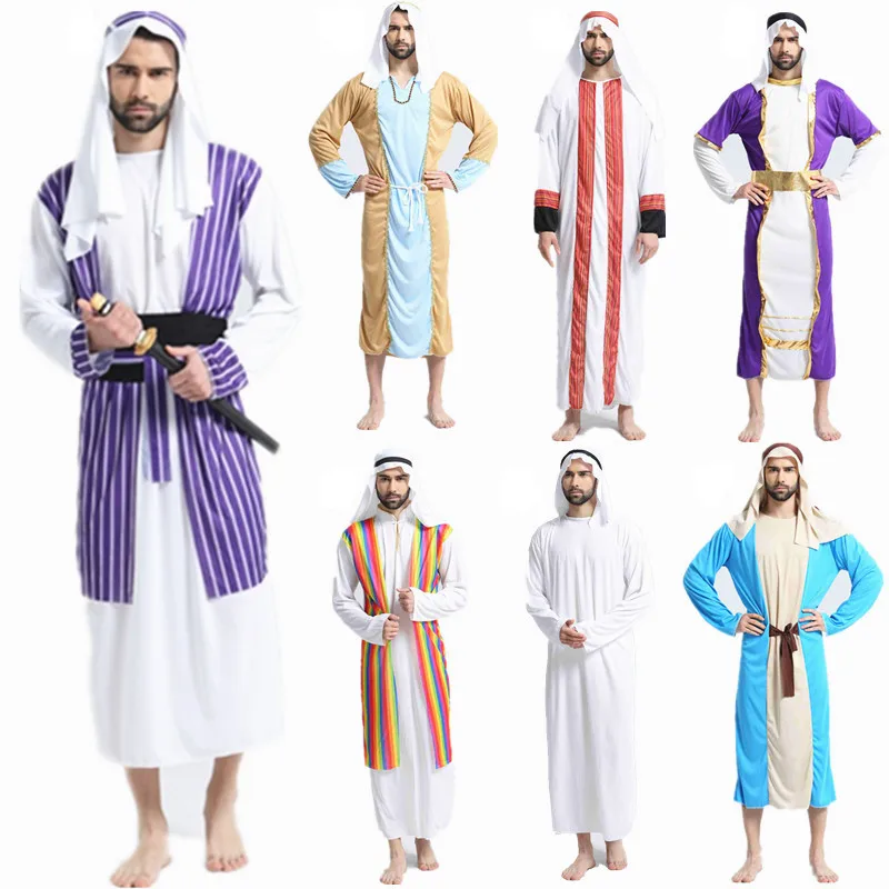 Arab King Dubai Prince Costume For Adults Men Stage Performance Cosplay