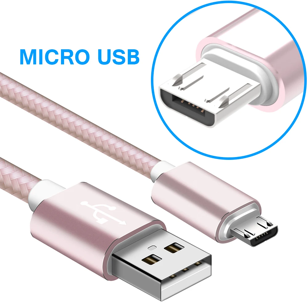المصغّر usb كابل 2A سريع مزامنة كابل بيانات تهمة ل Gaxaly S7 ل Xiaomi Redmi 4x كابل يو اس بي شاحن هاتف محمول يعمل بنظام تشغيل أندرويد شاحن