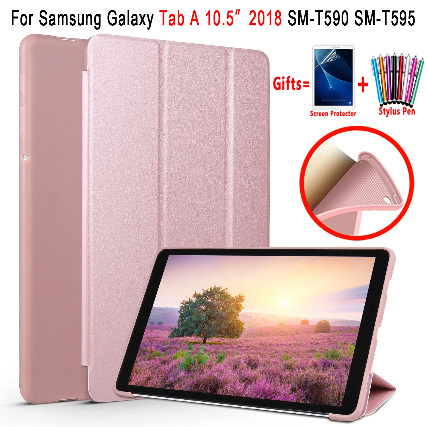 Умный чехол для samsung Galaxy Tab A 10,5 чехол T590 T595 SM-T590 SM-T595 бодрствующий сон кожаный мягкий силиконовый чехол