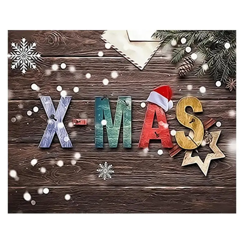 

3D Xmas Digital Oil Painting Canvas DIY Paint By Numbers Coloring Wall Art Pictures Set Modern Wall Artwork Christmas Decoration
