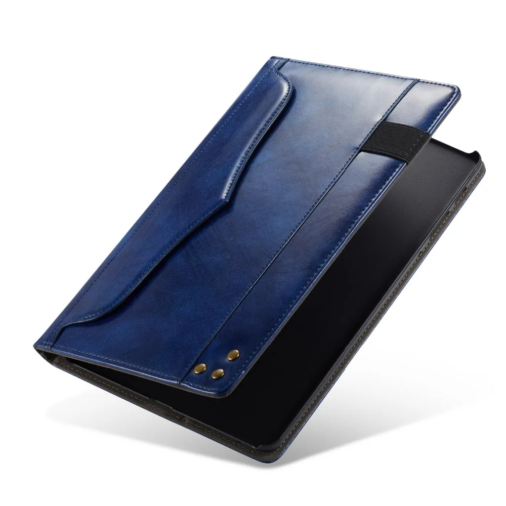 

Multi-angle Stand Leather Hand Strap Funda Cover Manget Capa Case For Samsung Galaxy Tab A 10.5 T590 T595 T597 SM-590 +Film +Pen