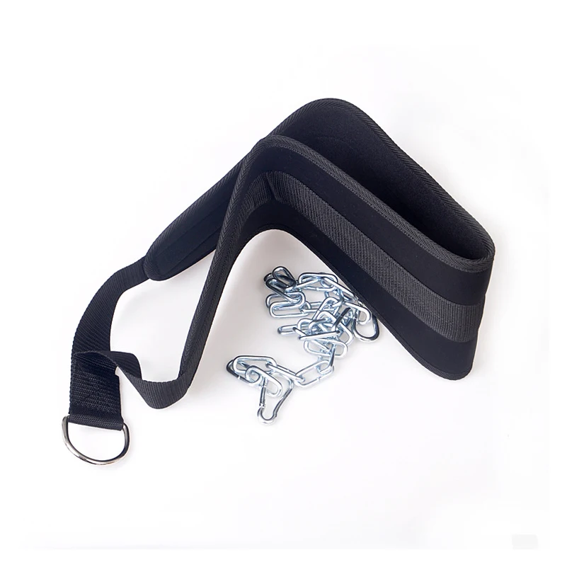Fitness Equipments Dip Belt Weight Lifting Gym Body Waist Strength Training Pull Up Power Building with Dipping Chain