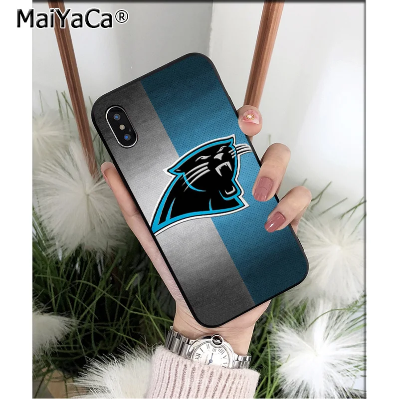 MaiYaCa Carolina Panthers TPU Soft Silicone Phone Case for iPhone X XS MAX 6 6S 7 7plus 8 8Plus 5 5S XR - Цвет: A10