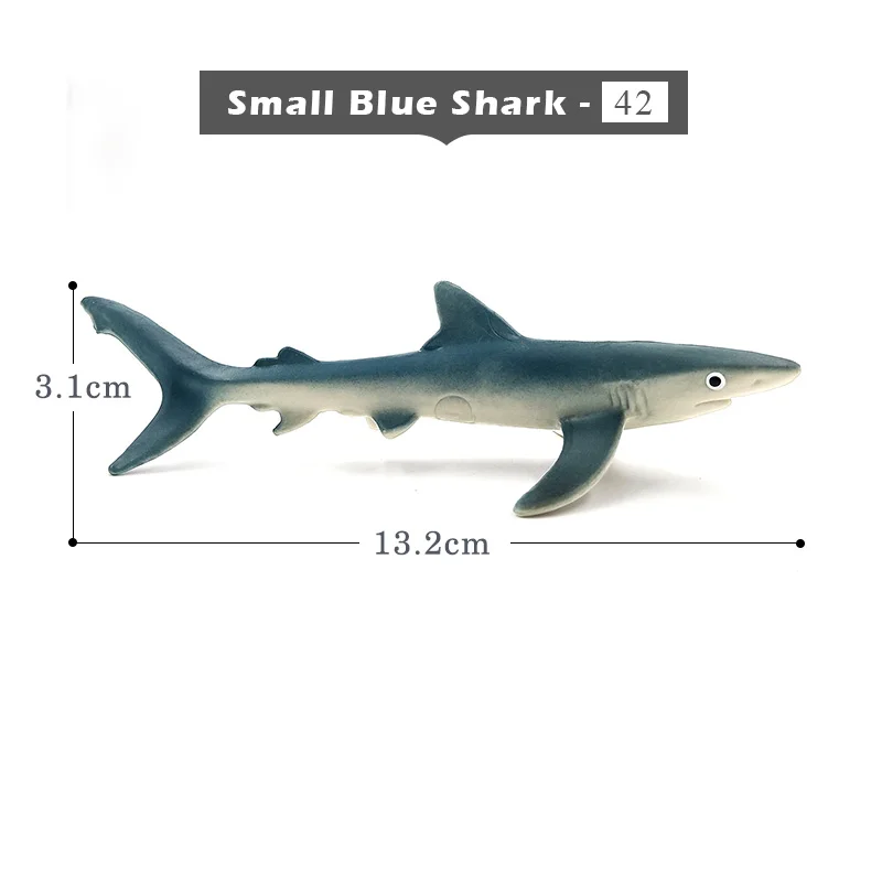 Миниатюрные украшения в виде маленькой голубой акулы, фигурка животного, модель ламантия, фигурка дельфина, украшение для дома, аксессуары для декора - Цвет: Small Blue Shark